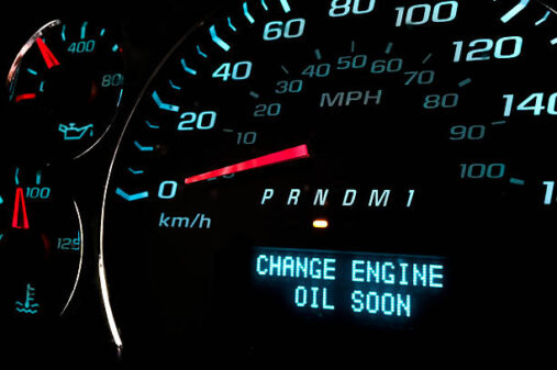 Change engine oil soon warning light on dashboard